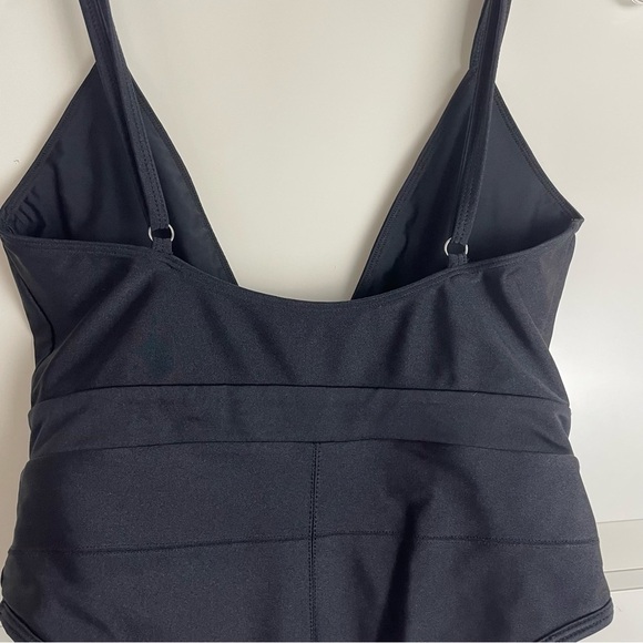 New! FAE zipper front plunge one piece swimsuit black 15519 - Picture 4 of 6